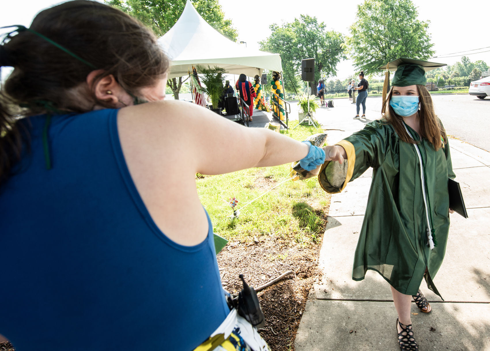 Drive-thru graduation at Penn-Griffin School of the Arts